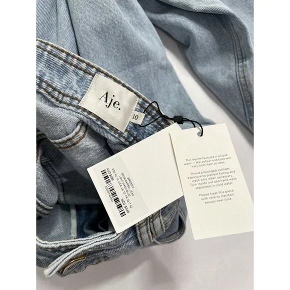 Aje Briar Barrel Jean Style 26RE3015 in Light Wash Blue